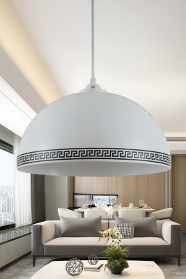 Luna Luxury Tekli Beyaz Metal Sarkıt (30 cm) | Salon, Mutfak & Cafe için Dekoratif Avize - MARRIEN