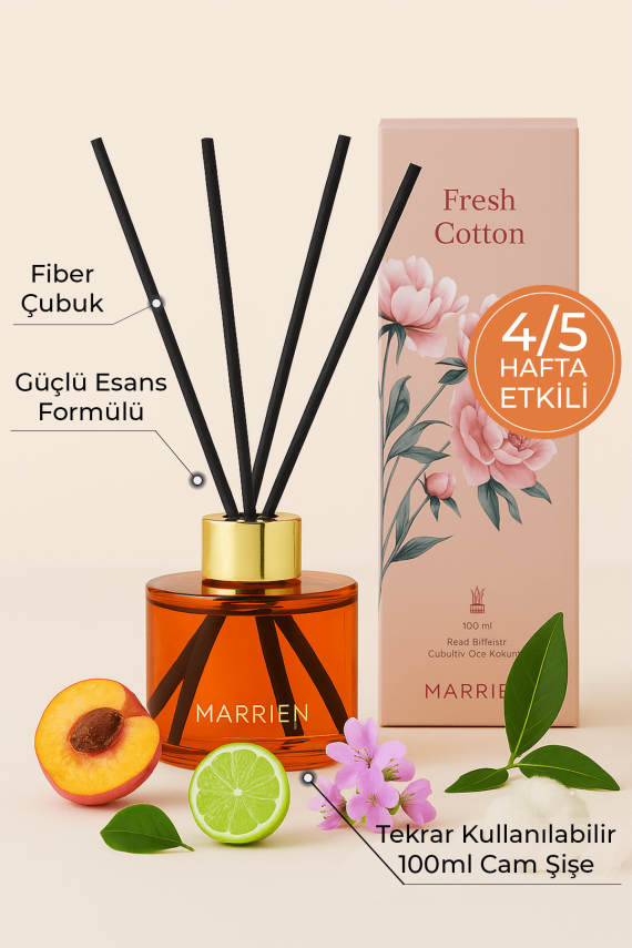 MARRIEN Fresh Cotton Çubuklu Oda Kokusu 100 ml- - 2