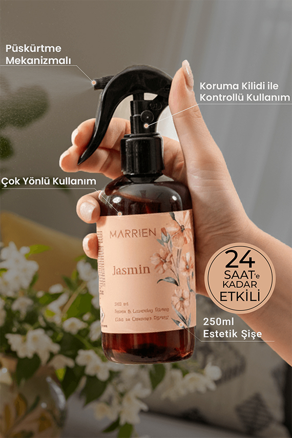 MARRIEN Jasmin Oda ve Çamaşır Spreyi 250 ml- Kalıcı ve Dekoratif | Çiçeksi & Ferah Notalar - 2