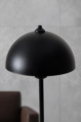 Marrien Luna Tek Ayaklı Siyah Metal Lambader 25cm - 3