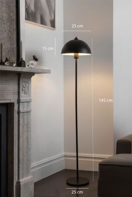 Marrien Luna Tek Ayaklı Siyah Metal Lambader 25cm - 9