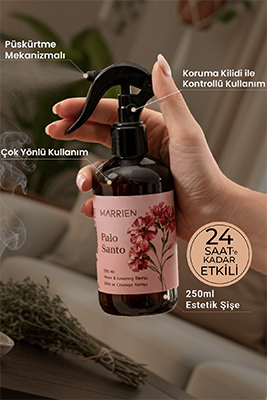 MARRIEN Palo Santo Oda ve Çamaşır Spreyi 250 ml- Kalıcı ve Dekoratif | Tütsü Etkili Formül - 2