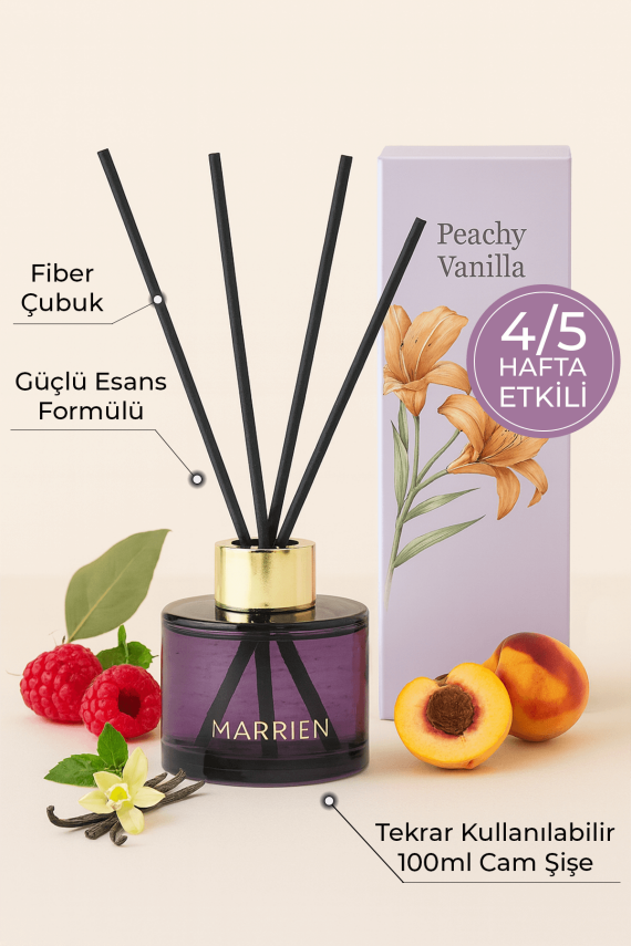MARRIEN Peachy Vanilla Çubuklu Oda Kokusu 100 ml - 2