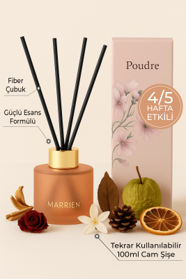 MARRIEN Pudra Çubuklu Oda Kokusu 100 ml- - 2