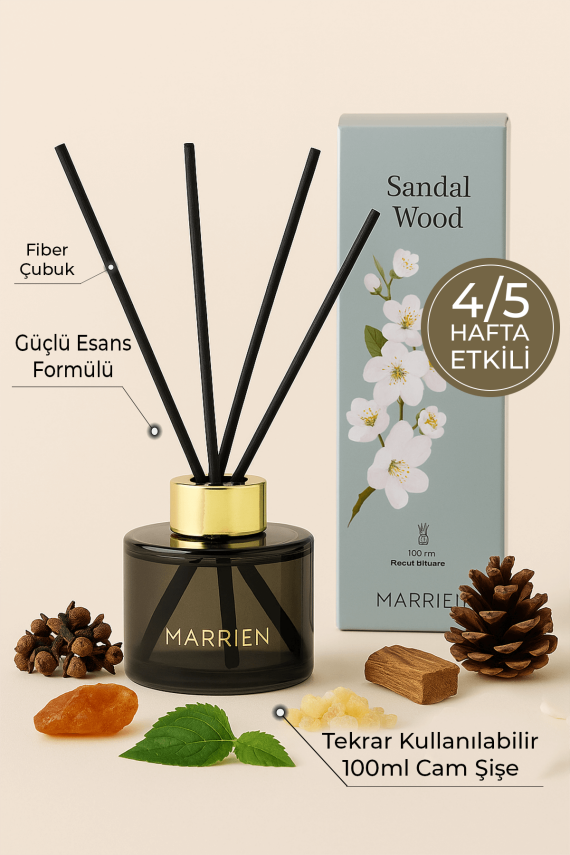 MARRIEN Sandalwood Çubuklu Oda Kokusu 100 ml- - 2