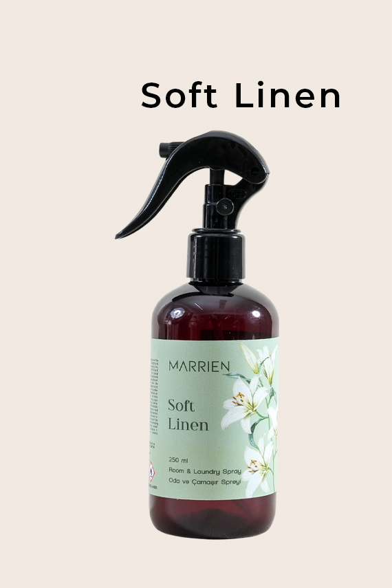 MARRIEN Soft Linen Oda ve Çamaşır Spreyi 250 ml- Kalıcı ve Dekoratif | Taze Keten Ferahlığı - 1