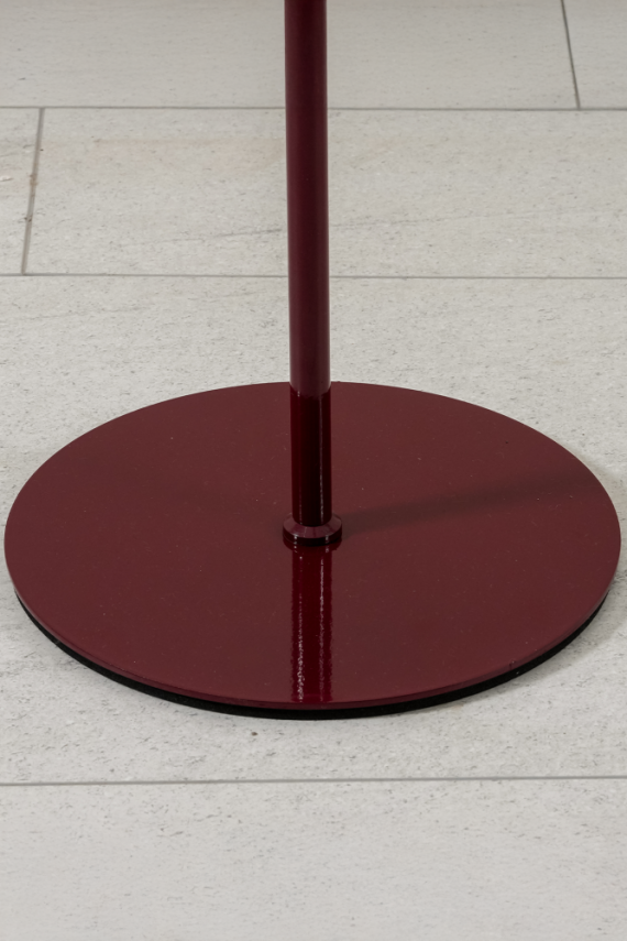 Luna Tek Ayaklı Bordo Modern Metal Lambader | Oturma Odası & Yatak Odası & Salon Lambası - 5
