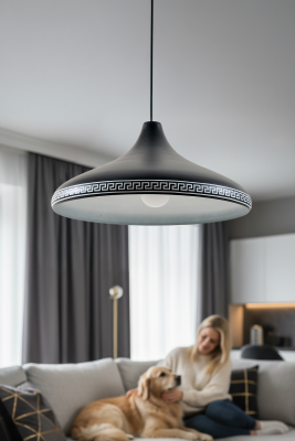 Nova Luxury Modern Tekli Siyah Metal Sarkıt (35 cm) | Salon, Mutfak & Cafe için Dekoratif Avize - MARRIEN