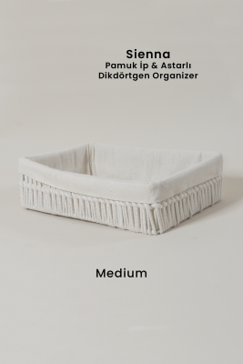 Sienna Organizer El Yapımı Ekru Pamuk İp Astarlı D - MARRIEN
