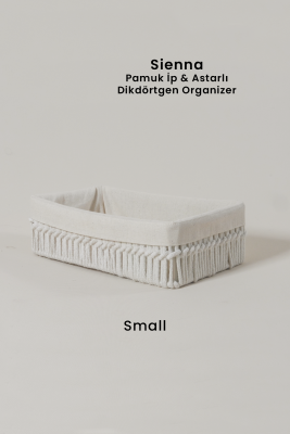 Sienna Organizer El Yapımı Ekru Pamuk İp Astarlı D - MARRIEN