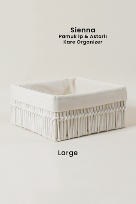 Sienna Organizer El Yapımı Ekru Pamuk İp Astarlı D - MARRIEN